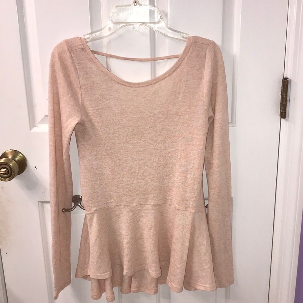 Long sleeve peplum top